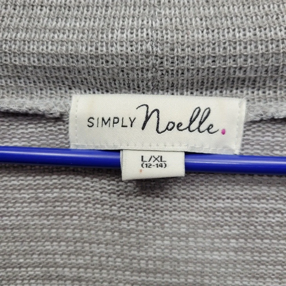 Simply‎ Noelle Gray Knit Buckle Front Cardigan Womens L/XL Lagenlook Whimisgoth - Picture 6 of 8